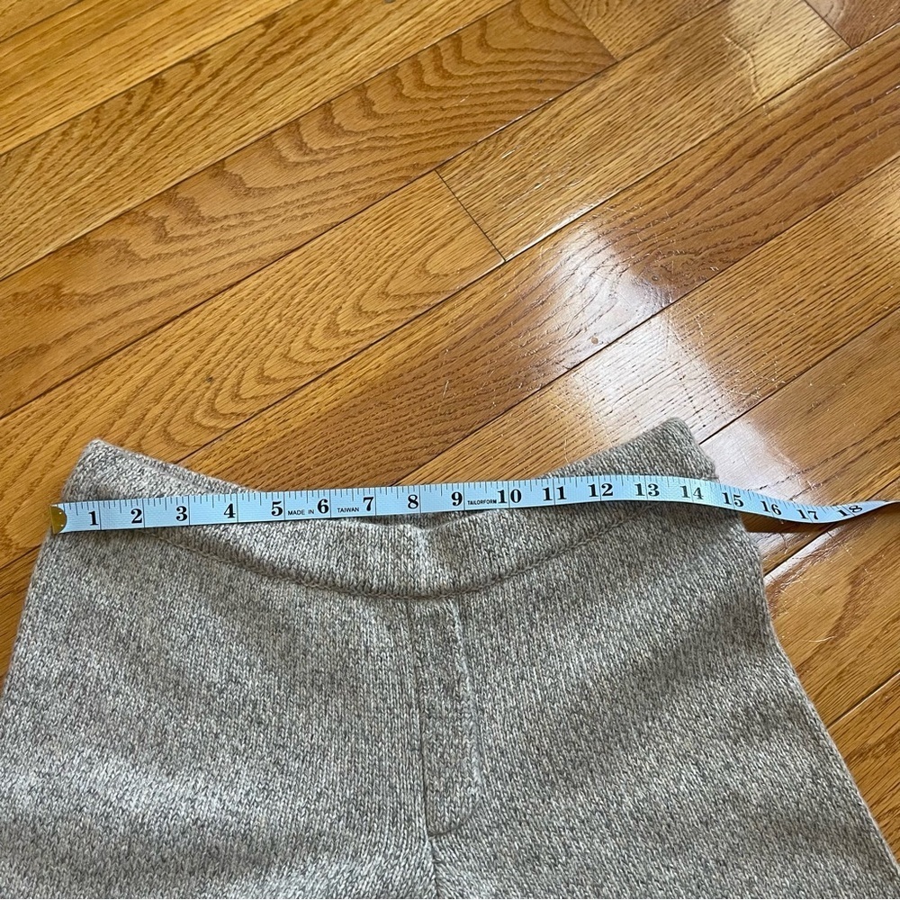 Zara women’s cozy lounge wool blend wide leg pants casual Sz Large beige - Picture 8 of 13